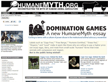 Tablet Screenshot of humanemyth.org